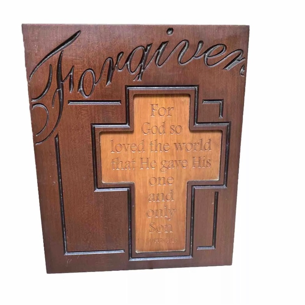 P Graham Dunn Religious Inspirational Wooden Cross Wall Art Decor - John 3:16